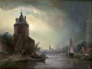 Le Passeur Au Pied De La Tour Au Clair De Lune