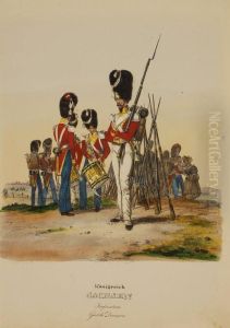 "konigreich Sachsen. Infanterie. Garde Division". Um by Heinrich Ambros Eckert