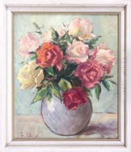 Blumenstillleben Mit Rosen by Hans Eder