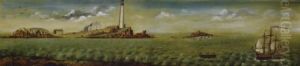 Southwest View Of Boston Lighthouse And Harbor