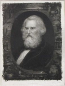 Portrait Of Henry Wadsworth Longfellow by William Edgar Marshall