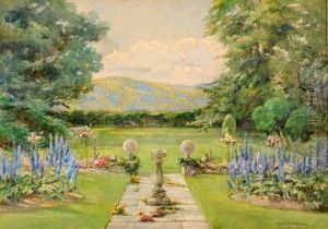 Floral Garden With Sundial