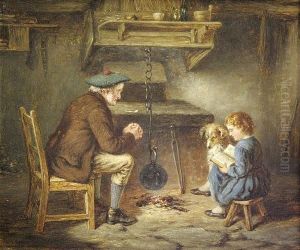 Reading By The Fire by Samuel Edmonston