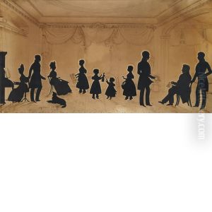 Drawing Room Scene by Augustin Amant Constant Fidele Edouart