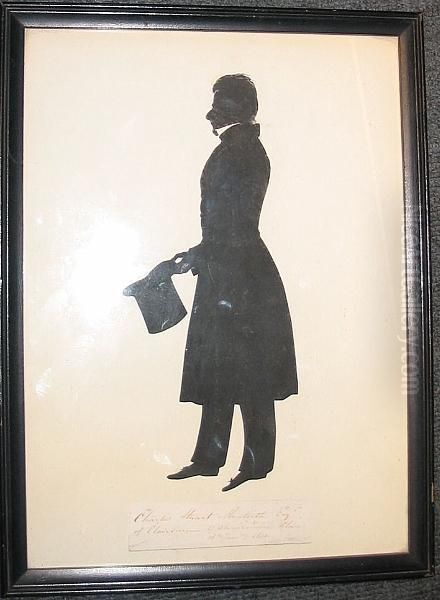 A Cut-out Silhouette Portrait Of A Gentleman, "charles Stuart Monteith Esq. Of Closeburn, Edinburgh 1831" - view 1