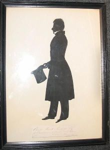 A Cut-out Silhouette Portrait Of A Gentleman, "charles Stuart Monteith Esq. Of Closeburn, Edinburgh 1831" by Augustin Amant Constant Fidele Edouart