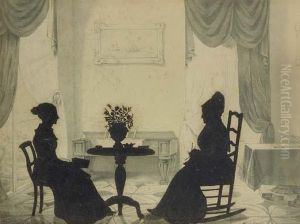 Shilouette Portrait Of Sarah Wistar Pennock by Augustin Amant Constant Fidele Edouart