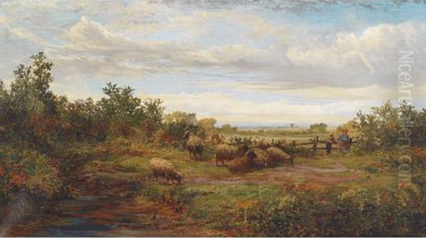 Pastoral Scene With Sheep - view 1