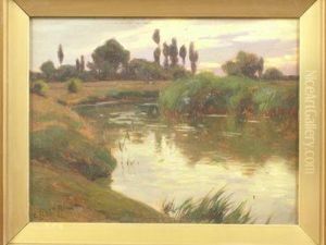 Continental Rural River Scene Continental Rural River Scene
