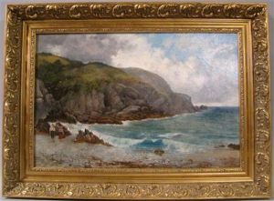 Seascape With Two Children by Edwin Edwards