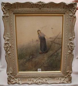 Dutch Maiden Working In Fields by George Wharton Edwards