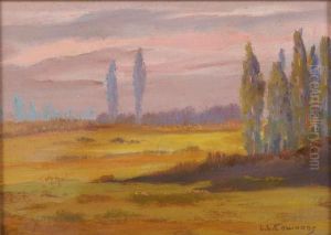 Landscape At Dusk by Lionel Louis Edwards