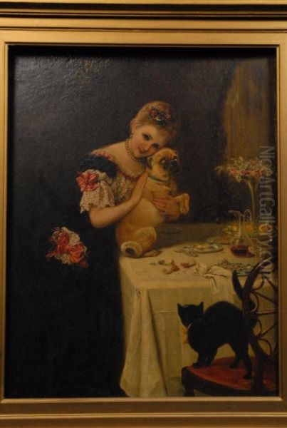 The Tea Party, Lady With Pug And Black Cat - view 1