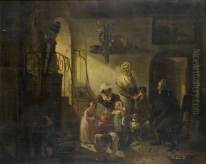 Das Nikolausfest by Jacobus Josephus Eeckhout