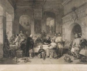 Sala Baronale Con Banchetto by James Egan
