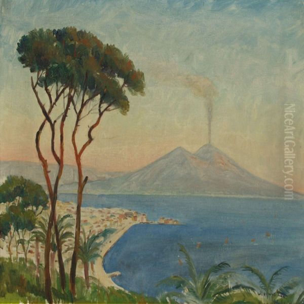 Coastal Scenery With Vesuv In The Background - view 1