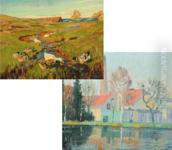 Dairy And Landscape Withducks - view 1