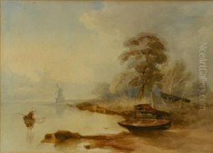 Boats By A Lake, Suffolk