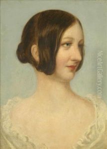 Head Study Of A Young Lady by Augustus Leopold Egg