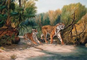 Tigers Emerging From The Jungle by Urs Eggenschwiler