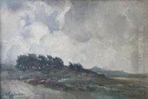Moorland, Driving Sheep by Wycliffe Egginton