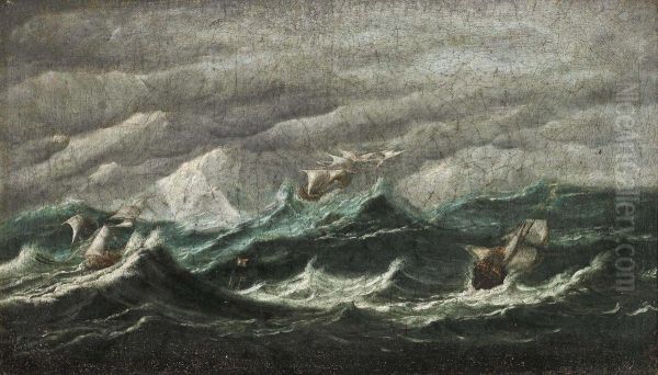 Sailing Vessels In Choppy Waters - view 1