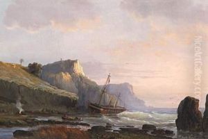 Shipwreck By A Southern Coastal Cliff