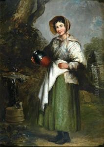 Girl At A Spring