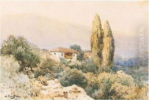 Southern Landscape, Signed And Dated by Sergei Semenovich Egornov