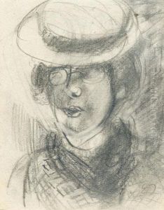 Kalapos Holgy Portreja by Jozsef Egry