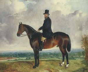 Portrait D'un Cavalier Dans Un Paysage