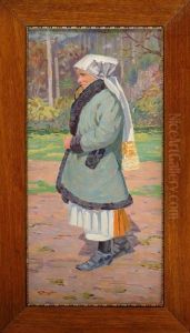 Woman In Folk Costume by Ludvik Ehrenhaft