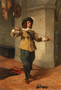 Der Kampfhahn by Julius Ehrentraut