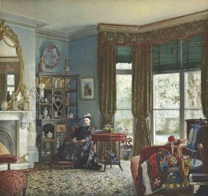 Lady Seated In Her Morning Room by Julius Ehrke