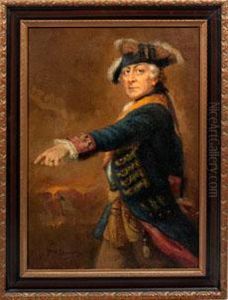 Portrait Konig Friedrich Ii. Von Preusen Als "alter Fritz" by Felix Ehrlich