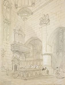 Kapelle In Der Kathedralevon Burgos by Friedrich Eibner