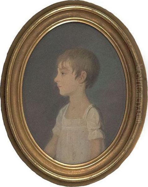 Young Girl In Profile With Gold Earring - view 1
