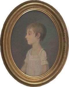 Young Girl In Profile With Gold Earring by Jacob Eichholtz