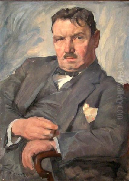 Portrait Eines Eleganten Herren Mit Zigarre - view 1