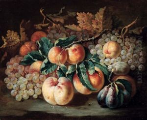 Natura Morta Di Uva, Pesche E Prugne by Johann Conrad Eichler