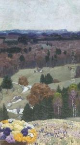 Landschaft Mit Blumenwiese. by Reinhold Max Eichler