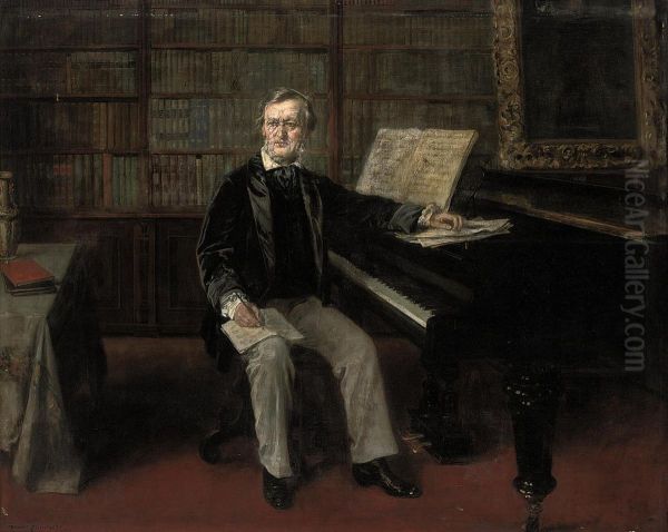 Richard Wagner Composing At His Piano - view 1