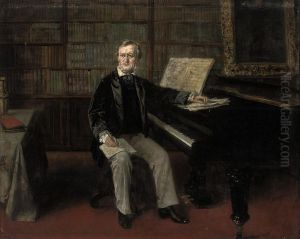 Richard Wagner Composing At His Piano