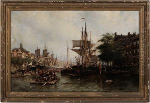 Harbor At Amsterdam by Willem Hendrik Eickelberg