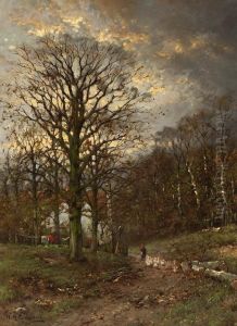Goose Herder By The Farm by Willem Hendrik Eickelberg