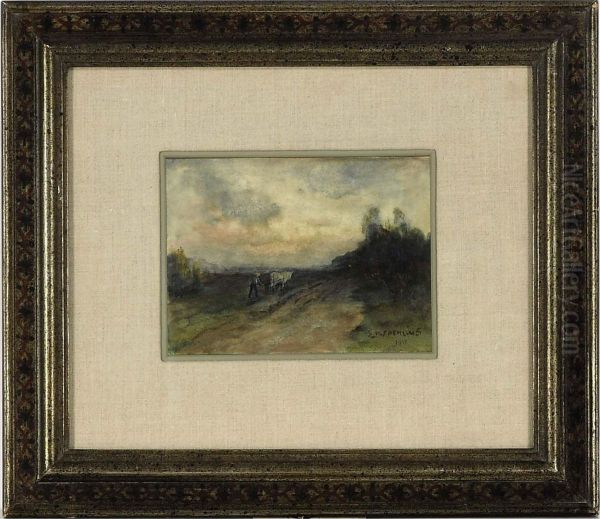 Landscape With Man Plowing - view 1