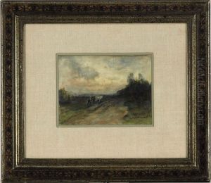 Landscape With Man Plowing by Louis Michel Eilshemius