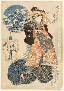 Woman In Dragon And Fish-decorated Costume.