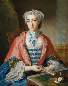 Bildnis Einer Dame Mitfacher by Francois Eisen