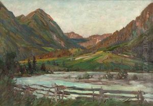 "voralpenlandschaft Mit See by Felix Eisengraber
